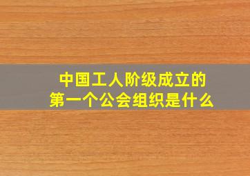 中国工人阶级成立的第一个公会组织是什么