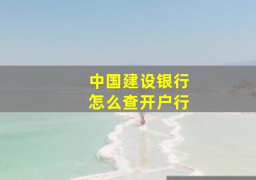 中国建设银行怎么查开户行