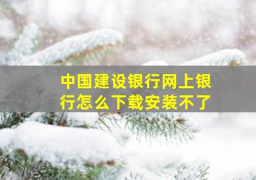 中国建设银行网上银行怎么下载安装不了