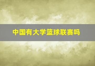 中国有大学篮球联赛吗