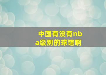 中国有没有nba级别的球馆啊