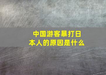 中国游客暴打日本人的原因是什么