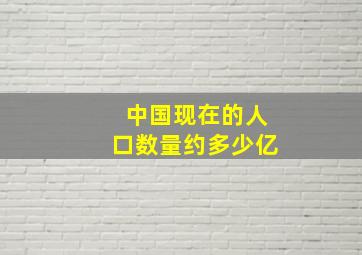 中国现在的人口数量约多少亿