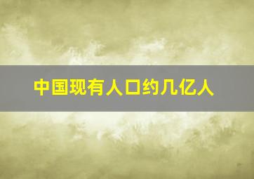 中国现有人口约几亿人