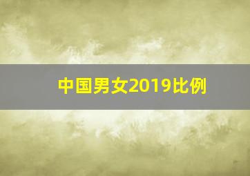 中国男女2019比例