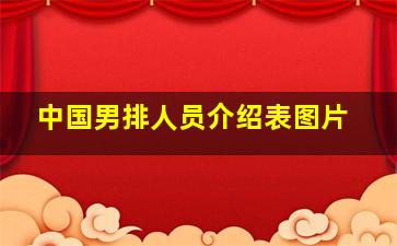 中国男排人员介绍表图片