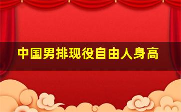 中国男排现役自由人身高