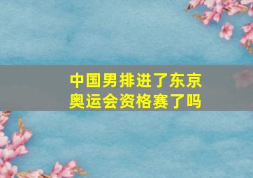 中国男排进了东京奥运会资格赛了吗