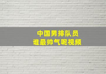 中国男排队员谁最帅气呢视频