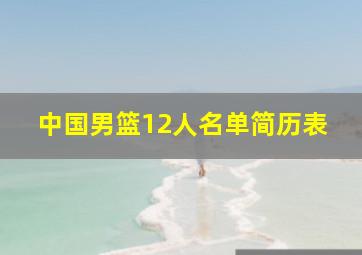 中国男篮12人名单简历表