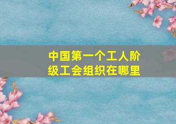 中国第一个工人阶级工会组织在哪里