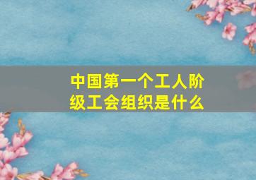 中国第一个工人阶级工会组织是什么