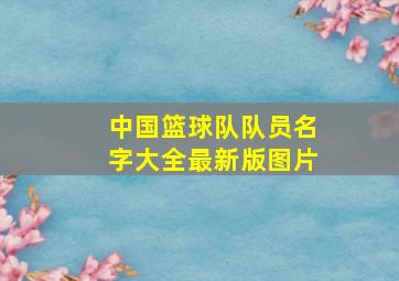 中国篮球队队员名字大全最新版图片