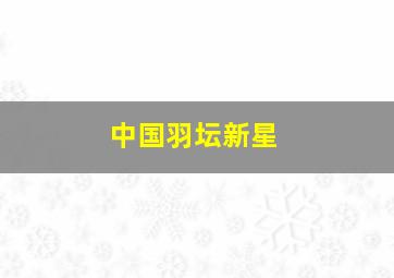 中国羽坛新星