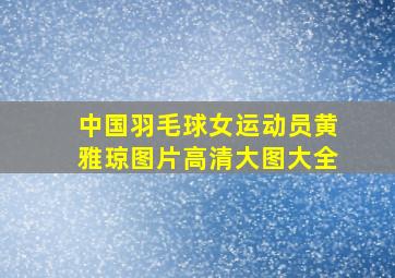 中国羽毛球女运动员黄雅琼图片高清大图大全