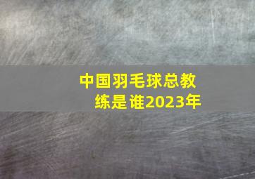 中国羽毛球总教练是谁2023年