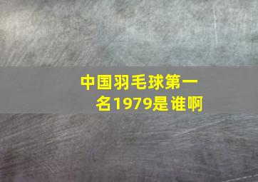 中国羽毛球第一名1979是谁啊