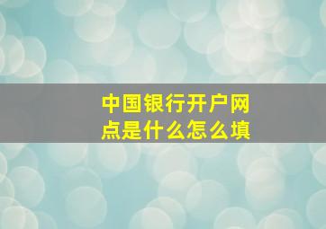 中国银行开户网点是什么怎么填