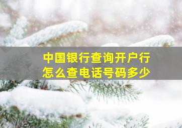 中国银行查询开户行怎么查电话号码多少