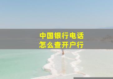 中国银行电话怎么查开户行