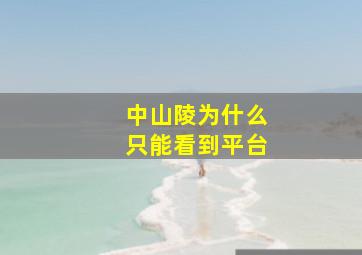 中山陵为什么只能看到平台