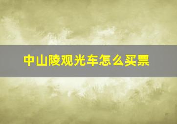 中山陵观光车怎么买票