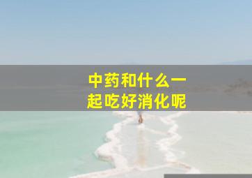 中药和什么一起吃好消化呢