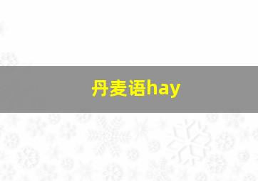 丹麦语hay