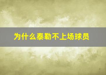 为什么泰勒不上场球员