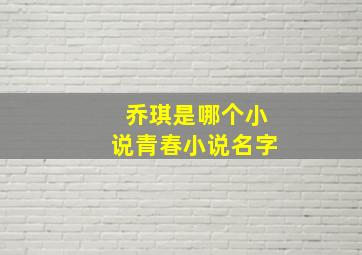 乔琪是哪个小说青春小说名字