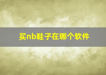 买nb鞋子在哪个软件