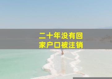 二十年没有回家户口被注销