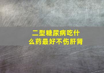 二型糖尿病吃什么药最好不伤肝肾