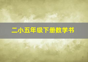 二小五年级下册数学书