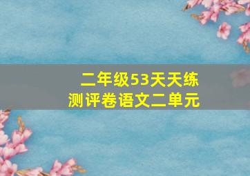 二年级53天天练测评卷语文二单元