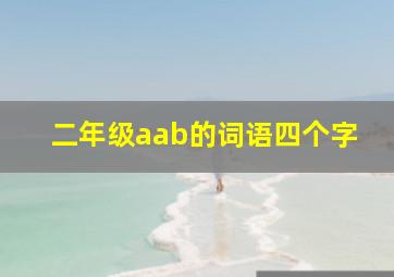 二年级aab的词语四个字