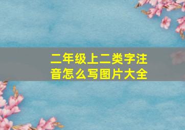 二年级上二类字注音怎么写图片大全