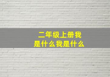 二年级上册我是什么我是什么