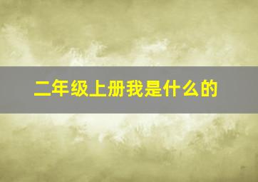 二年级上册我是什么的