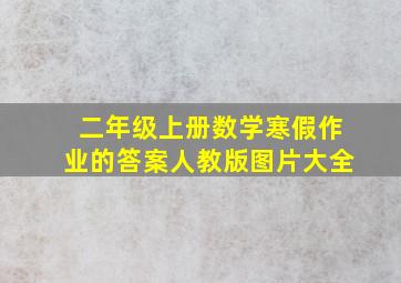 二年级上册数学寒假作业的答案人教版图片大全