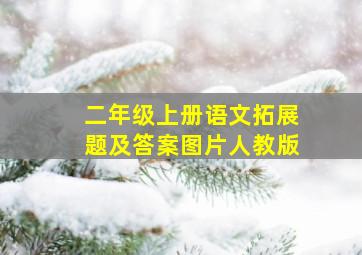 二年级上册语文拓展题及答案图片人教版