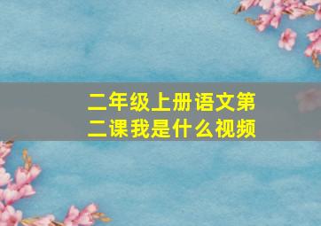 二年级上册语文第二课我是什么视频