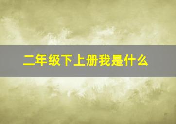 二年级下上册我是什么