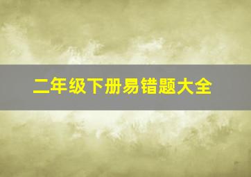 二年级下册易错题大全