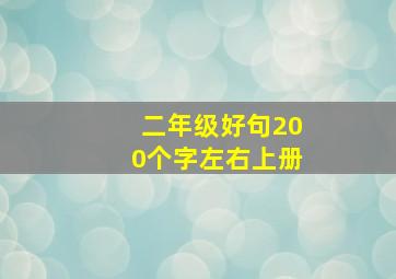 二年级好句200个字左右上册