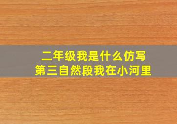 二年级我是什么仿写第三自然段我在小河里