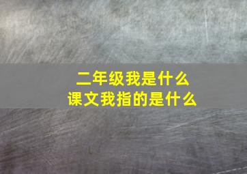 二年级我是什么课文我指的是什么