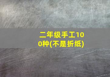 二年级手工100种(不是折纸)