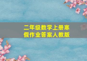 二年级数学上册寒假作业答案人教版