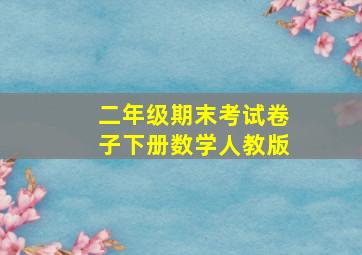 二年级期末考试卷子下册数学人教版